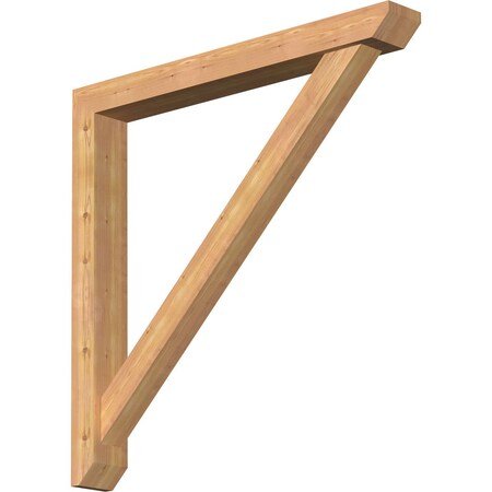 Ekena Millwork Traditional Slat Smooth Bracket w/ Offset Brace, Western Red Cedar, 5 1/2"W x 46"D x 46"H BKT0604X46X46TRA06SWR